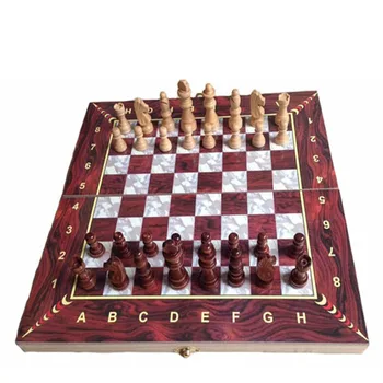 Antique Wood Chinese Chess Set Wooden Folding Antique Wood Chinese Chess Set Wooden