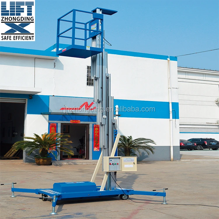 Battery Power One Man Single Mast Aluminium Alloy Mobile Hydraulic