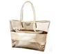 Waterproof Semi-clear Tote Bags Stripe PVC Beach Shoulder Bag with Small Cosmetic bag PVC Large Work Tote Purse Clear Handbags