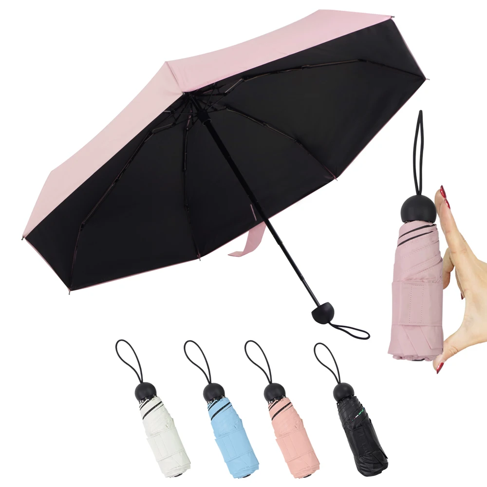 

Lightweight UV protection travel portable 5 folding umbrella