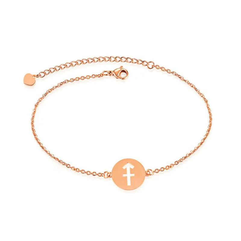 Rose gold Zodiac adjustable bracelet Sagittarius