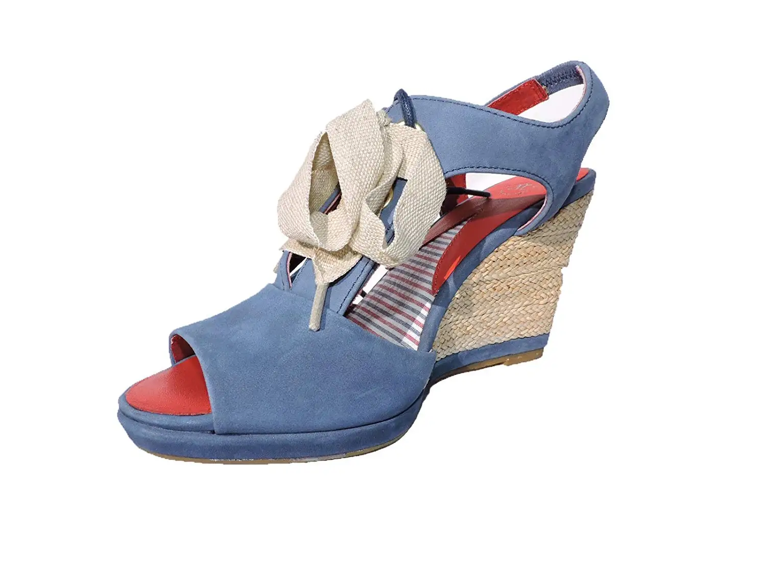 navy blue wedge heel shoes