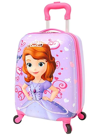

18 Inch Carry on Kids Luggage Hard Side Upright Spinner Suitcase Lightweight Rolling Wheels (sofia)