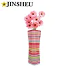 cheap personalized custom logo printing folding plastic flower base