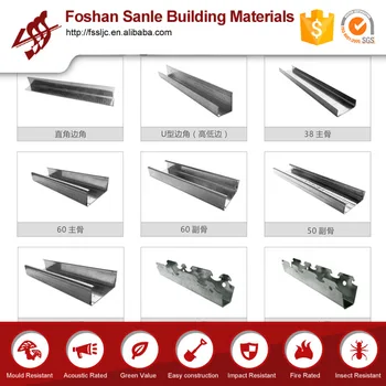 Galvanized Metal Stud Track For Calcium Silicate Ceiling Board And Gypsum Board Buy Gypsum Metal Profile Square And Rectangular Profiles Profile