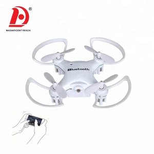 HUADA 2019 2.4ghz 4CH Aircraft Toy Mini Mobile Bluetooth Hand Control RC Drone Kit with Light