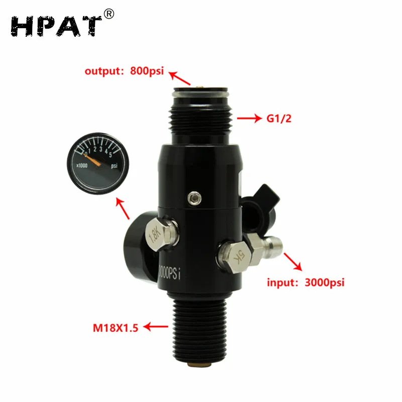 M18*1.5 Thread Paintball Hpa Tank Regulator Input 3000psi Buy Tank