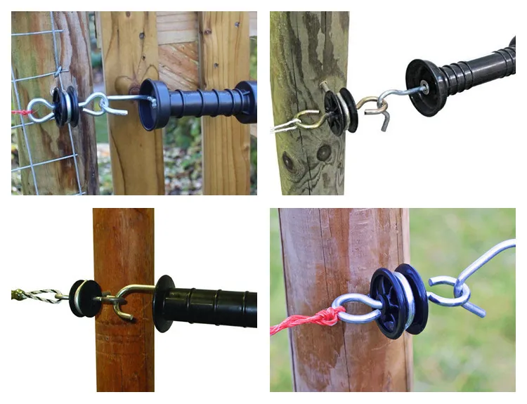 Electric Fence Fencing Gate Handle Anchors Screw In Insulators Hook