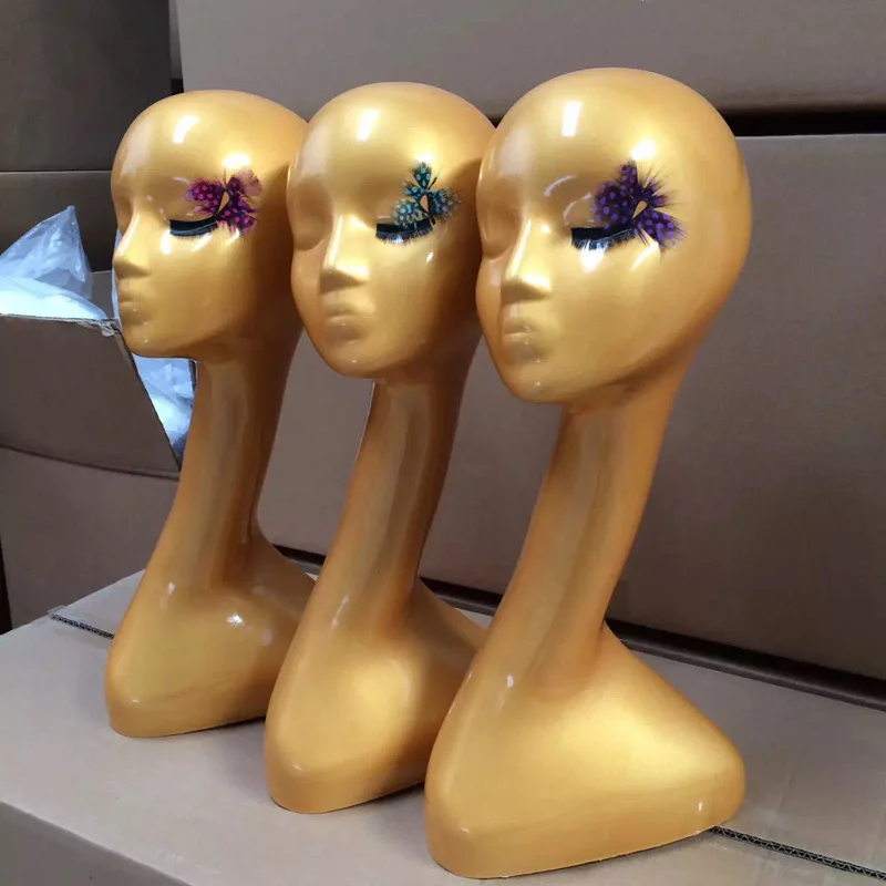 Factory Sale Wig Dark Red Long Extended Neck Mannequin Head Buy Extended Neck Mannequin Head