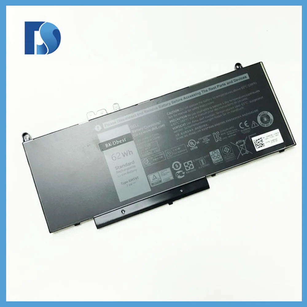 

BK-Dbest 7.6V 62Wh Genuine Laptop Battery 6MT4T For Dell Latitude E5450 E5550, Black