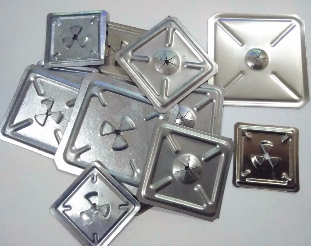 Galvanized Steel Square Aluminum Self Locking Clips Insulation Washers For Fixing Rock Wool