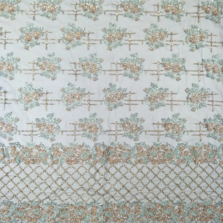 

New design quality handmade beaded lace fabric specials