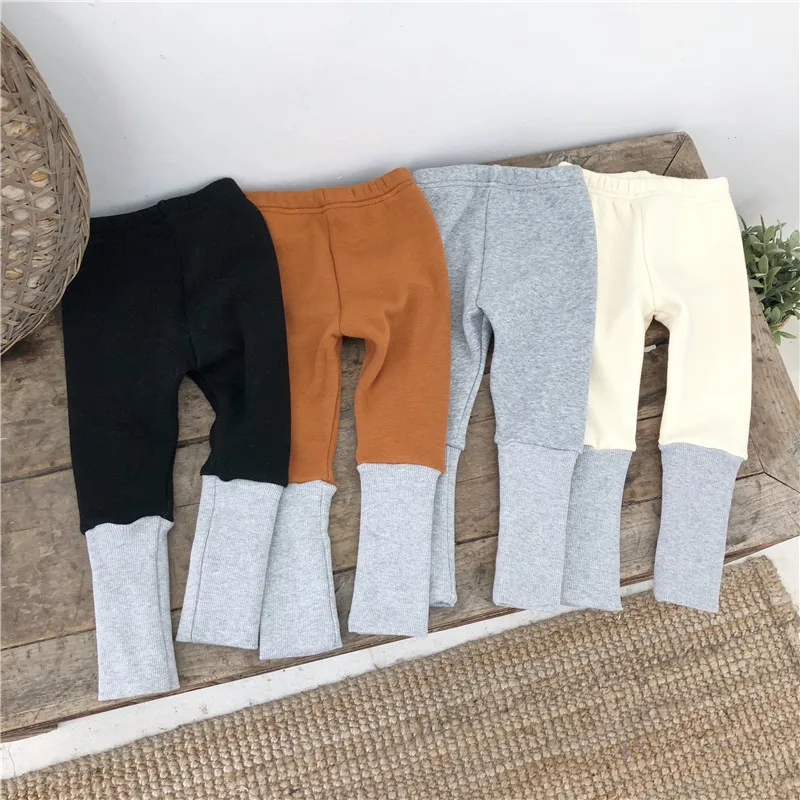 

Wholesale Girls Thicken Leggings Winter Baby Girls Patchwork Pants, N/a