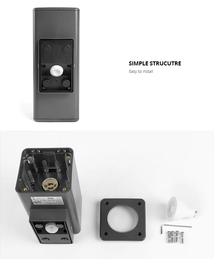 Savia 2xgu10 Garden Wall Lamp Ip65 Waterproof Sconce Pc Surface Mounted