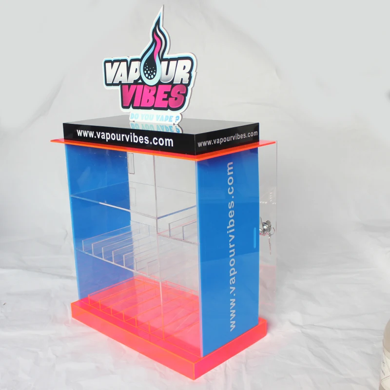 Manufacturer Acrylic New Custom E Cig Acrylic Display Case,Vape Stand