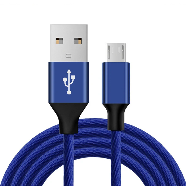 5V 2.1A Fast Charging Nylon Braided Micro USB Cable Data Sync Charger Mobile Phone Cable