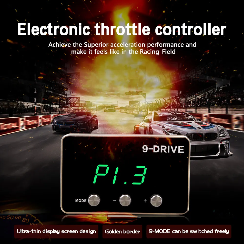 2018 New Car Electronic Throttle Controller Refit Automobile Pedal Commander Sprint Booster 9-Mode Auto gas Accelerator 