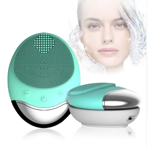 

Electric Facial Cleansing Brush Anion Imported Wireless No Dead Corner Pore Dirts Cleanse Anti Aging Wrinkle Silicone Brush, Rose/pink/green