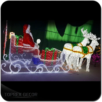 Life Size Reindeer With Sleigh Led Christmas Lights Buy Reindeer