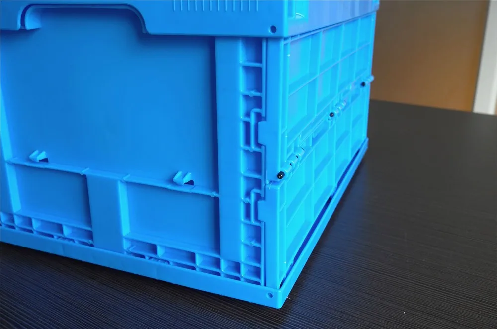 Collapsible Solid Type Crate 40*30*25.5 Cm With Top Cover Plastic