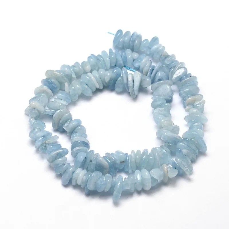 

PandaHall Natural Rough Aquamarine Chip Beads Strands Gemstone Beads 5~14x4~10mm Hole 1mm about 15.5"~16.1"