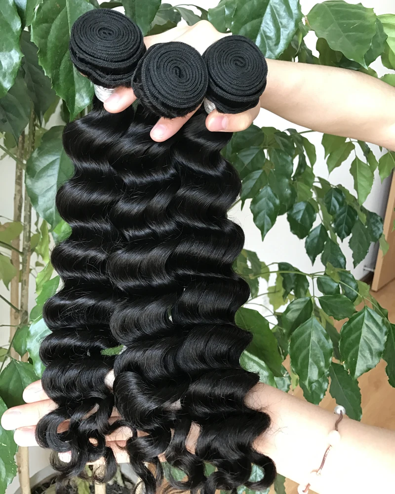 

Raw Virgin Cuticle Aligned Hair Human Hair Extension High Quality Hair Weaving Exotic Wave, Natural color