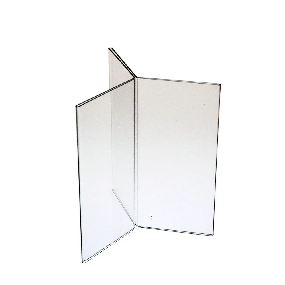 Details about   4-pack Clear Acrylic Plexi Table Tent Frame photo desert sign holder 11193-1 