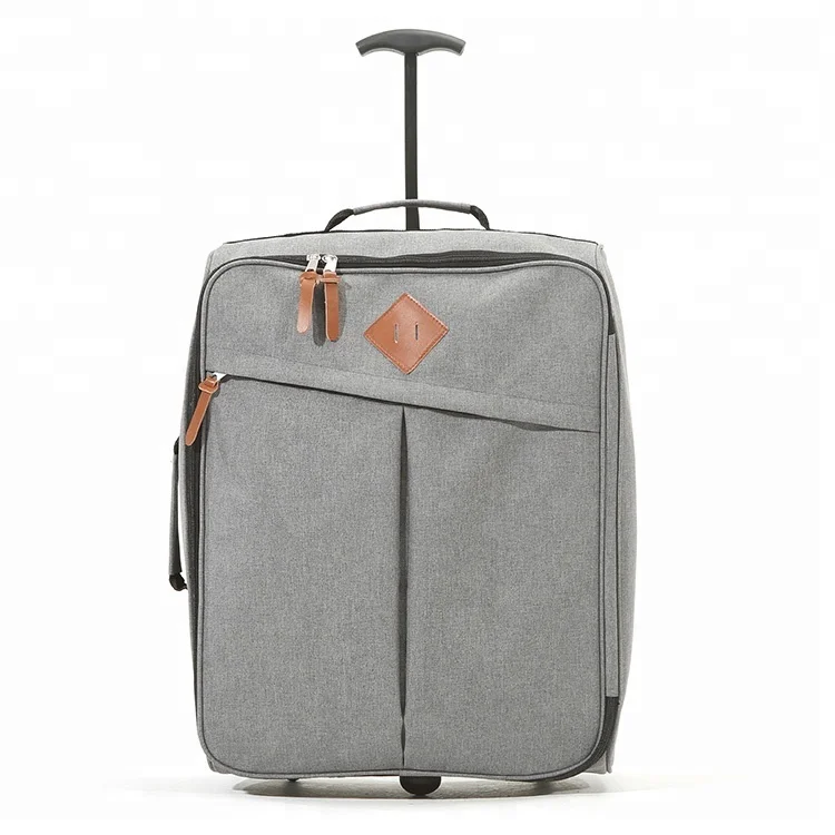 

Wholesale Fabric Trolley bag Light Weight Luggage Bag Cheap Easy Carry on duffle bag foldable Hand Trolley Luggage, Grey or customer required