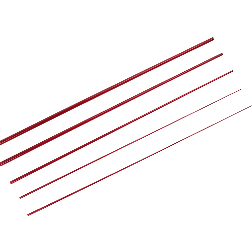 

High quality S material fiber glass fly rod blanks (B02), Transparent red