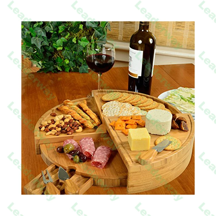 bamboo cheese board set