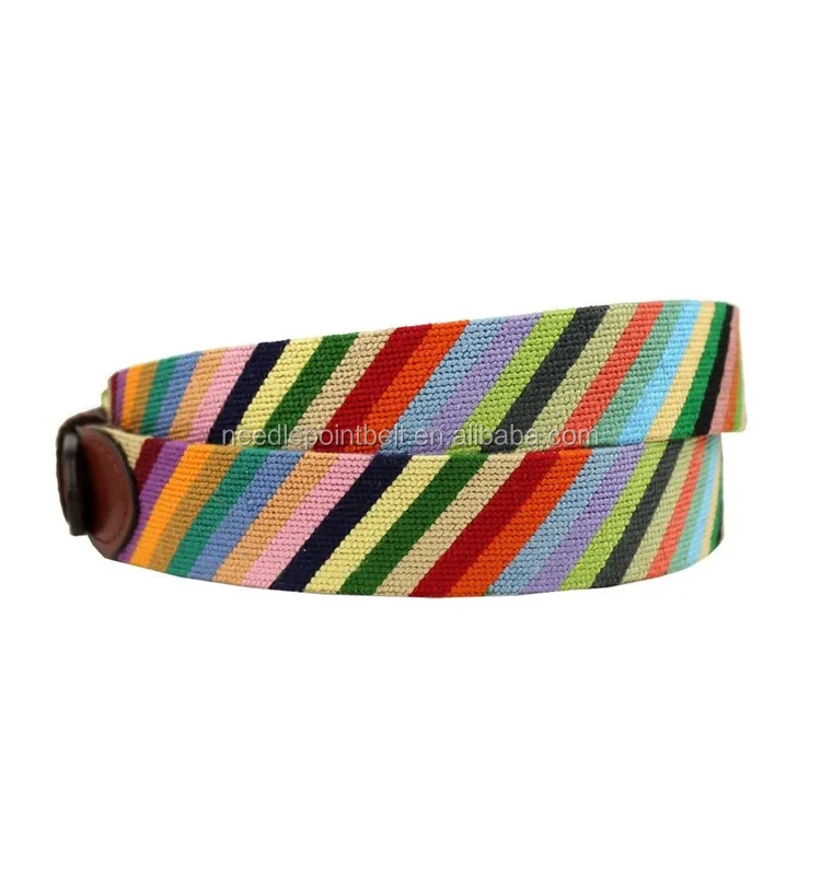 Parsons Stripe Needlepoint Belt in Multi-Color2.jpg