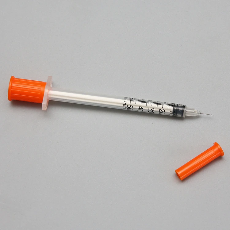 Disposable Sterile Insulin Syringe With Orange Needle Cap Buy Sterile