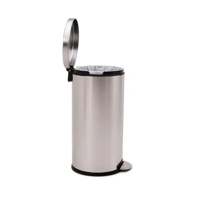 Round Waste Bin In Chrome 5l Garbage Trash Can Buy Trash Can,5l