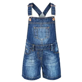 ladies denim dungaree shorts