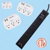 USA US American lead multi power strip socket surge protector extension cords Pro USB Surge Protector Wall Tap