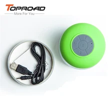 Water Resistant Shower Stereo Wireless Speaker Bluetooth Speaker with Sucker Support Hands-free Calls Function for Phone Laptop