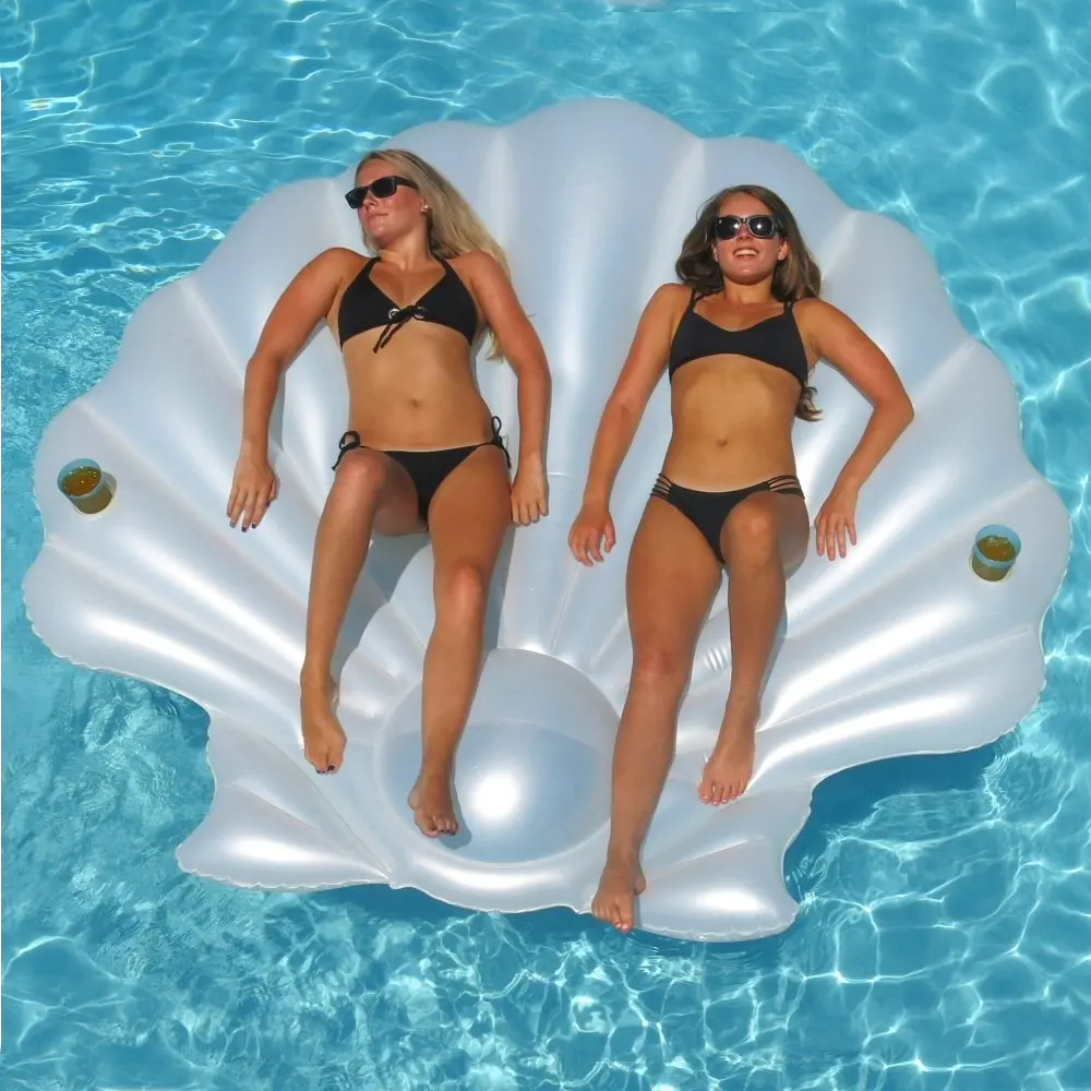 Seashell Shape Swim Tube Blue Giant Pool Party Ring Vacation Swimming Circle 45 x 35 x 12inches NAKORNO Inflatable Swim Rings Funny Pool Floats or Summer Outdoor Beach Toy for Adults Kids