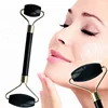 Wholesale Private Label Therapy Stone Nephrite Anti Aging Tighten Face Massage Natural Facial Black Jade Obitian Facial Roller