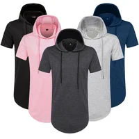 

Wholesale men fashion plain pullover hoodies custom men short sleeve hoodies