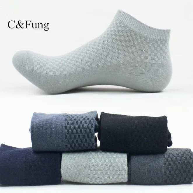 

C&Fung new bamboo fiber socks men's sock slipper summer style short meia ankle socks brand calcetines