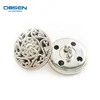 Vintage Hollow Carved Flower Pattern Silver Color Metal Brass One Hole Button For Garment Shirt Coat Jacket
