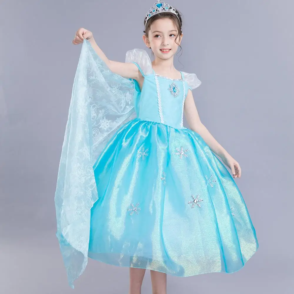 

Girls Pageant Ball Gown Cosplay Party Costume, Light blue