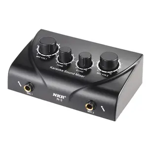 Karaoke Sound Mixer Dual Microphone Inputs