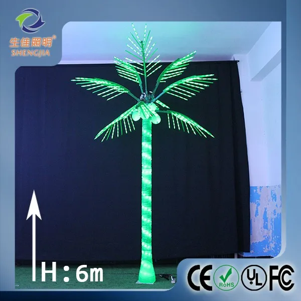Holiday Decorative Dwarf Led Rgb Coconut Palm Tree Light For Yard Decor