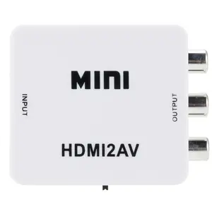 Factory direct Mini hdmi 2AV HD TO AV supports HD 1080P MINI hdmi   to AV signal converter