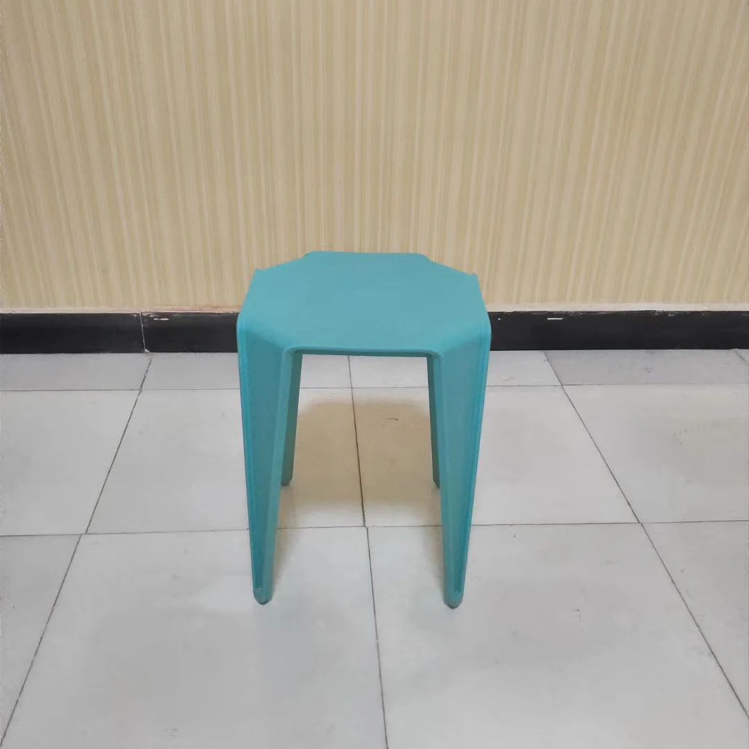 Nordic Modern Simple Plastic Thickened Household Dining Chairs Can Overlay Fashionable Small Square Benches