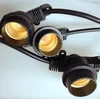 48ft ip65 cable with 15 E27 E26 socket for led bulb string lights