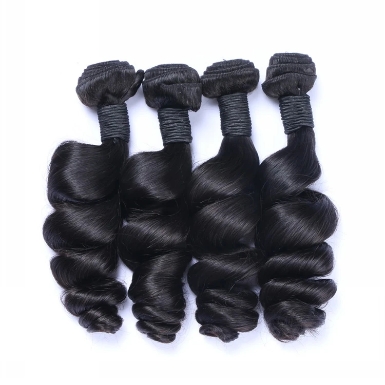 

Factory Price Unprocessed Loose Wave hair bundles, Indian hair in china,raw 100% human hair, Natural black &can be customized