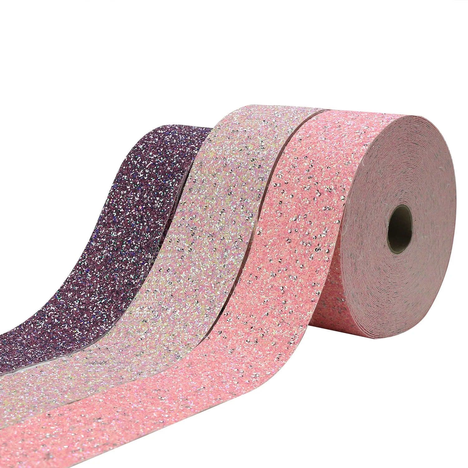 

Various Types 3" 75mm DIY Supplies Shiny Chunky Glitter Fabric Pu Leather Ribbon, Request