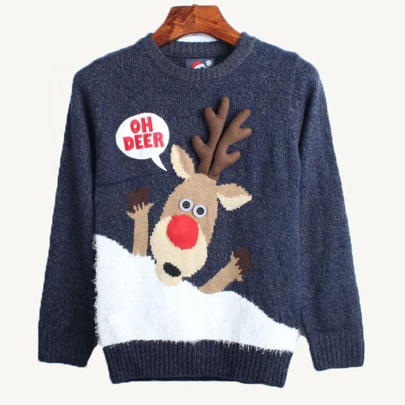 Custom Kids Ugly Christmas Sweater Top Funny Design Christmas Pullover ...